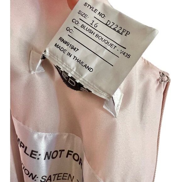 Alfred Sung Blush Bouquet Floral Hi-Low Dress Floral size M Sateen Twill Cocktai - Picture 10 of 16